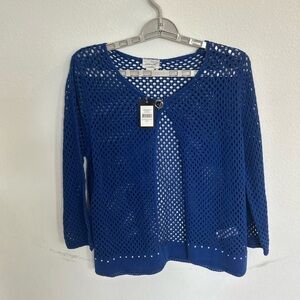 Avenue Women’s Royal Blue Crochet Sweater

NWT
Size 14